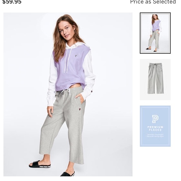 Cropped raw edge sweatpants - Picture 1 of 3